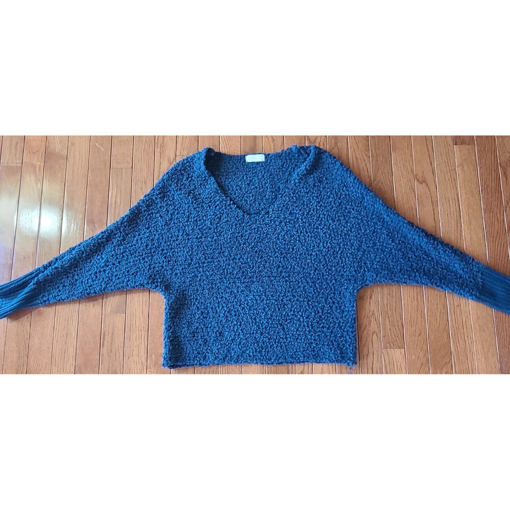 Altar'd State Mauve Popcorn Knit V-Neck Oversized Sweater Slouchy Oversized Sm